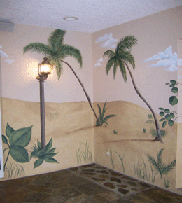 Mural on a wall - The Desert